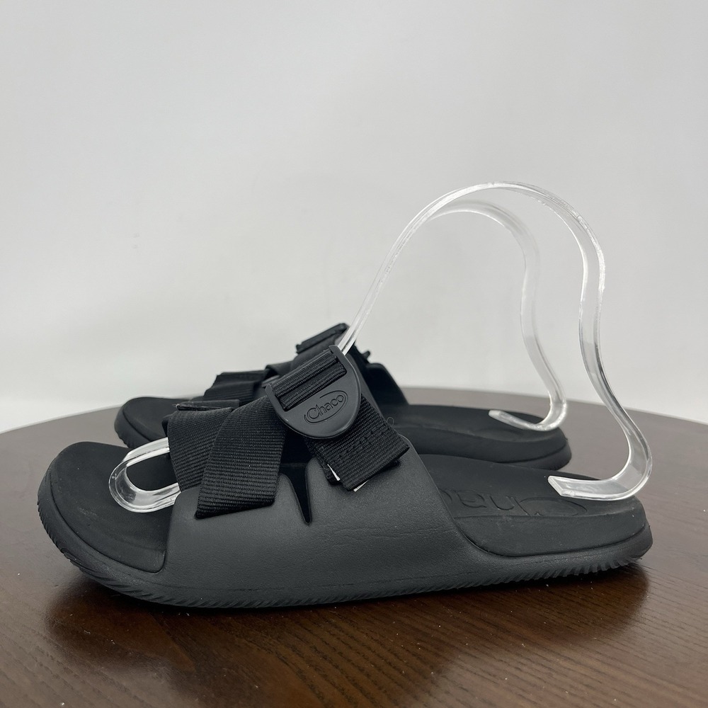 Chaco Chillos Slide Sandals Women 6 Black Strappy Comfort Slip On Open Toe Shoes
